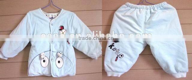 Baby winter velour cut design clothing sets