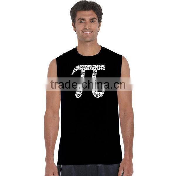 sleeveless t shirt for man casual printing tank top for man