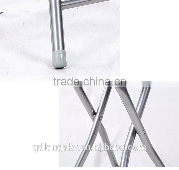 LS-9008A Hot sale top quality steel pipe cheap PU folding stool leather event chair wholesale metal folding chair