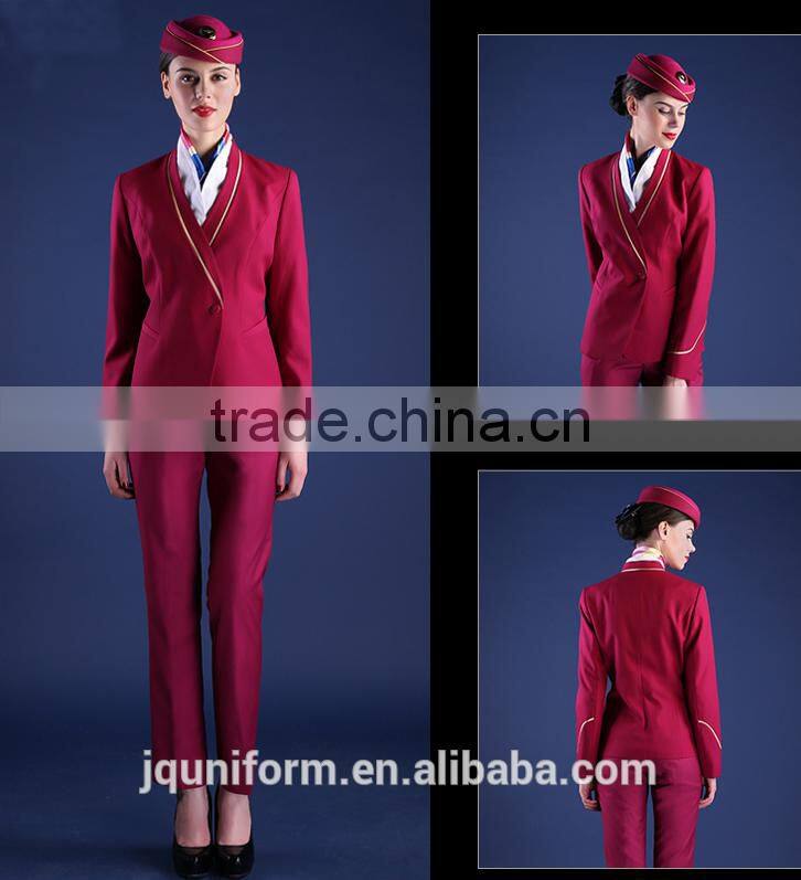 Red sexy airline stewardess uniform