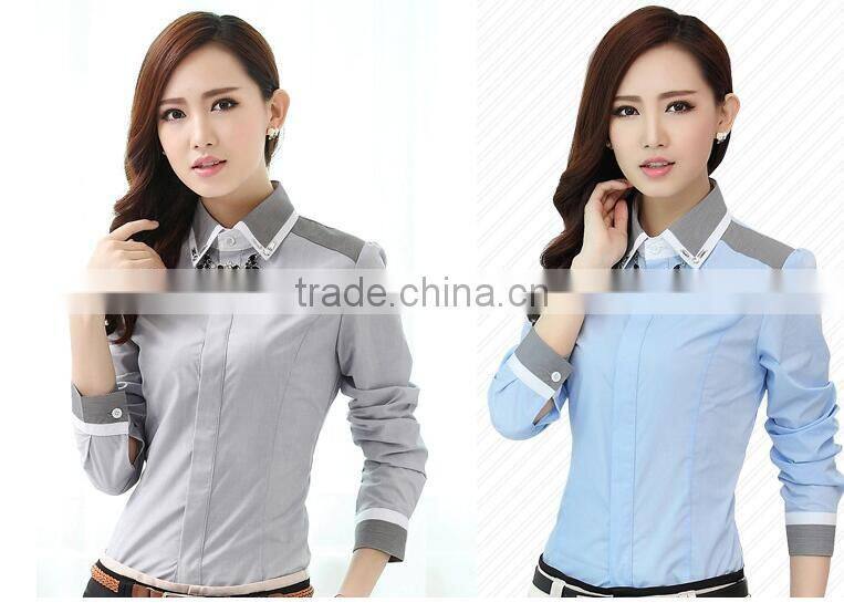 wholesale EXW price ladies blouses and tops ladies formal shirts patterns