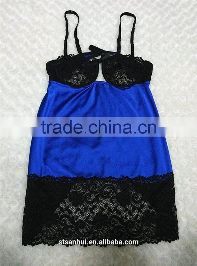 lady and girls lingeries bra set fancy camisole panty set