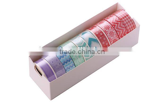10 colors washi tape one set 4C printing 1.5cm width paper tape
