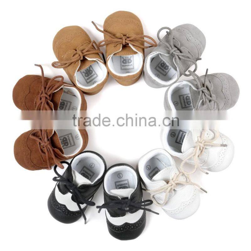 baby boys fashion shoes, PU baby shoes with strings, new design baby boy shoes