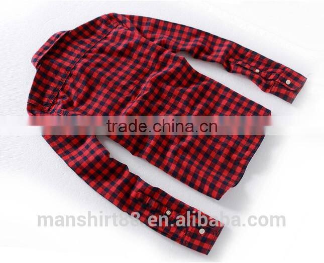 twin chest pocket slim fit checked soft brush flannel shirt