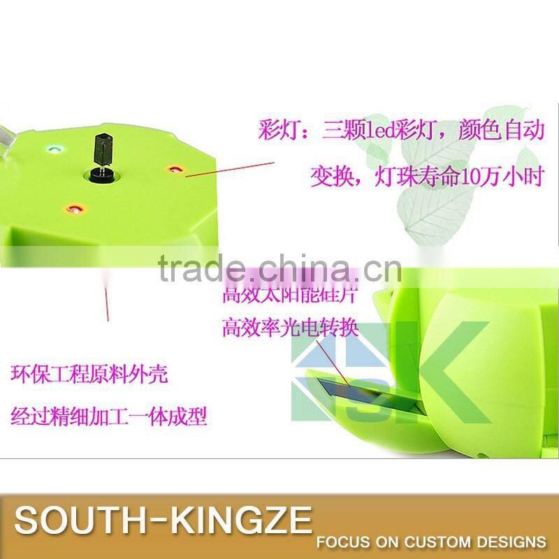 Green Color Open/Close Leg Flower Shape Solar Power Necklace Display Stand