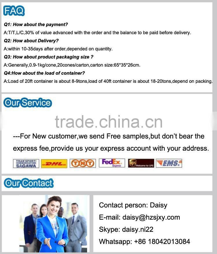 supplier of bleached white 100% trilobal polyester embroidery thread