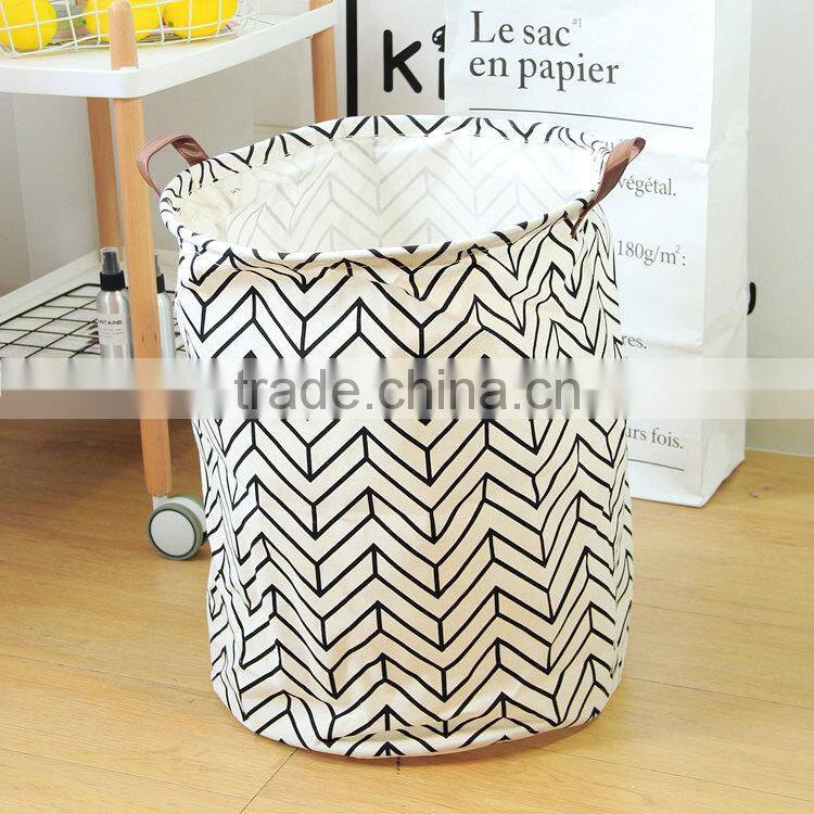 Children Storage Bag Laundry Organizer Bag Leather Handles for Kids Dirty Clothes