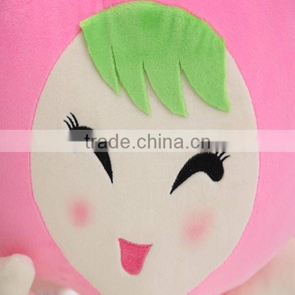 Funny fruit carton shaped stuffed apple neck pillow