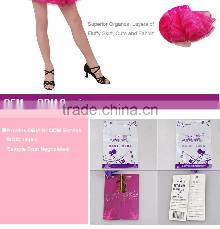 Girls Fancy Dress Costumes Sexy Backless Bling Ballroom Latin Dress For Kids