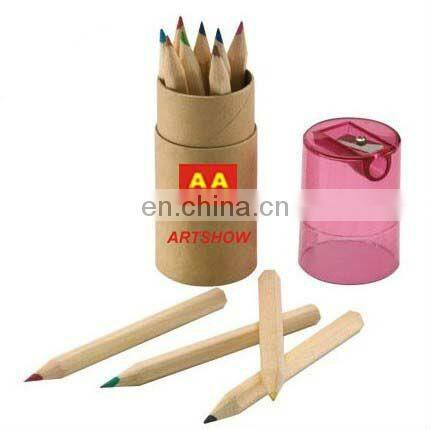 Mini color pencils in wooden box