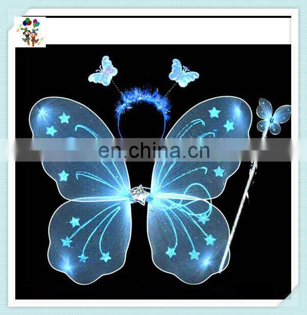 Princess Party Kids Fairy Butterfly Wings with Wand Headband HPC-0884