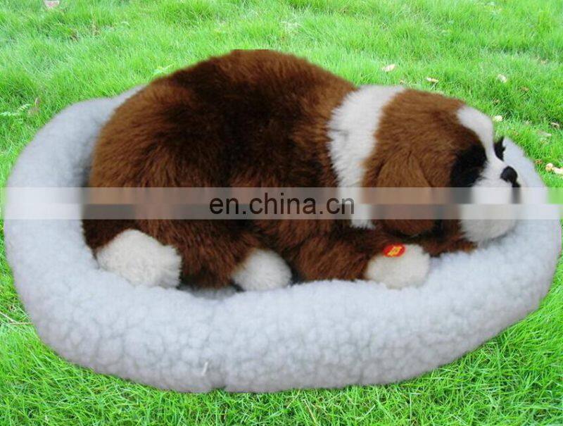 2015 snoring simulation plush realistic breathing sleeping dogs