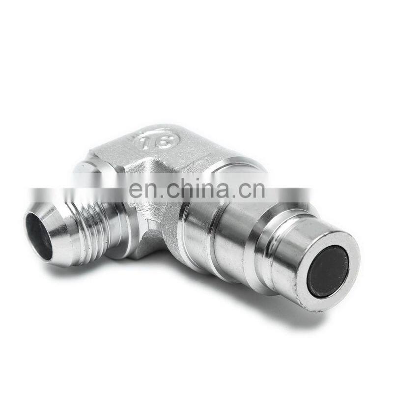 1/2" NPT 90 degree elbow connect JIC hose fitting flat face quick coupling excavator skid steer loader