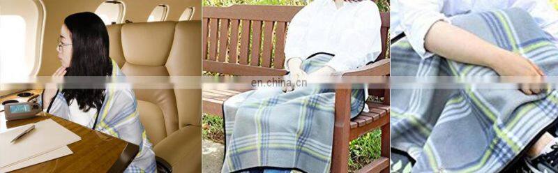 Top Quality Plush Fleece Magic Multi-function Cushion Pillow Blanket Travel Blanket 2 in 1 blanket pillow set