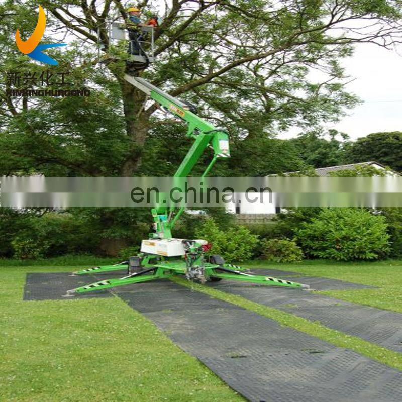 HDPE/UHMW/UHMWPE hard plastic ground protection anti-slip trackway sheet car anti-skid rubber road mat