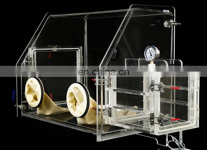 Laboratory Benchtop Transparent PMMA Acrylic & Plexiglass Vacuum Glove Box Isolator