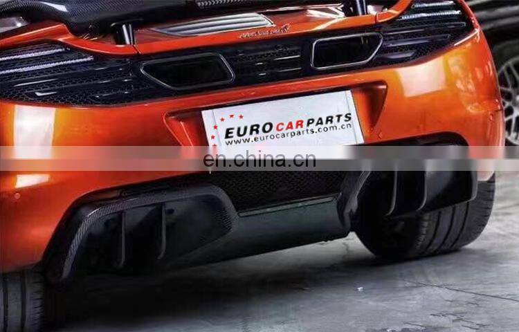 High quality 650s MP4 12-C carbon rear diffuser fit for RZ style carbon fiber rear lip