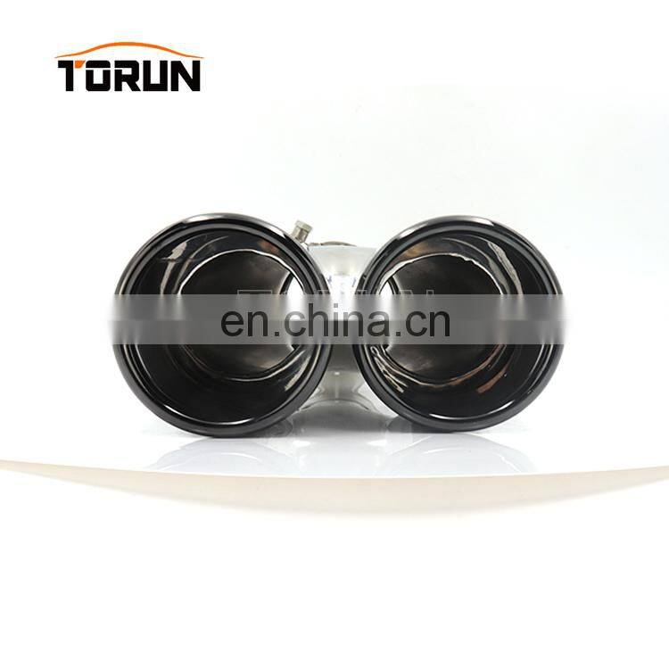 304 stainless steel chroming black high quality twin exhaust tip