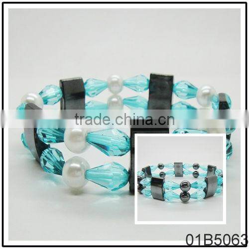 01B5003-2/new products for 2013/hematite spacer bracelet jewelry/hematite bangle/magnetic hematite health bracelets