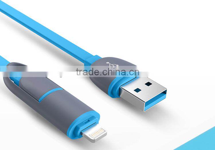 MOFi 2015 Hottest 1 Meter 2 in 1 Data Cable for Android and iPhone