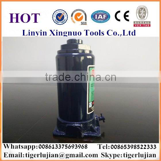 2016 arrival hot selling in China famous brand name Xingnuo 8-ton capacity hydraulic blue color bottle jack/hydraulic jack