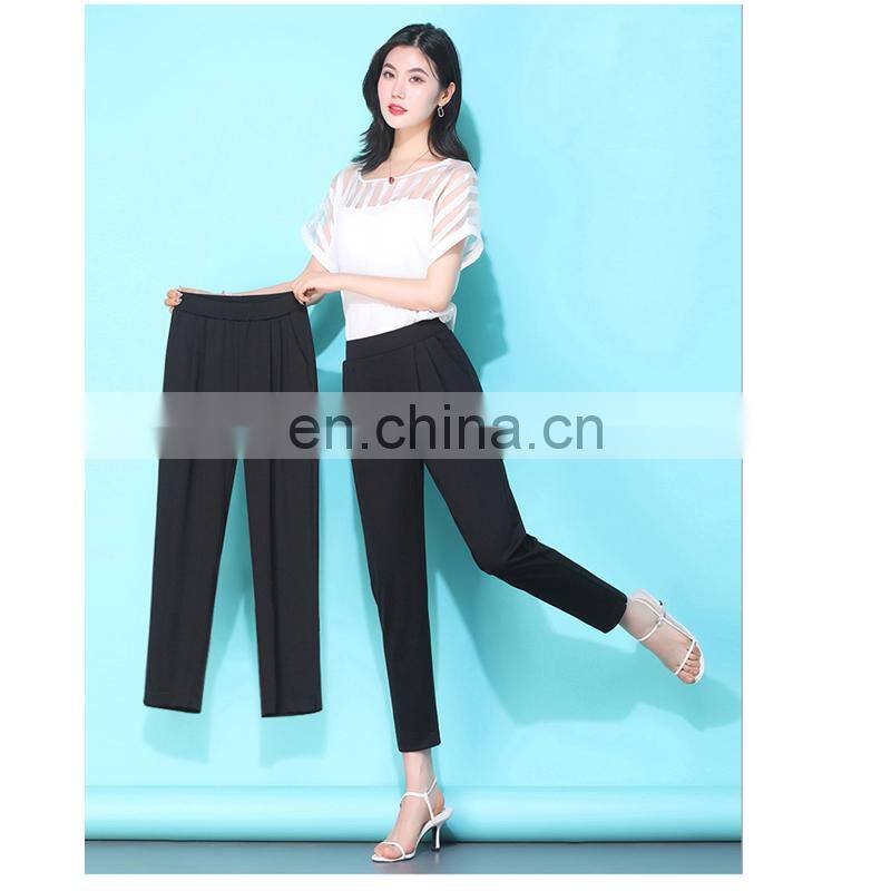 Wholesale custom spot new spring and summer women's casual harem pants mosquito pants trend street style
