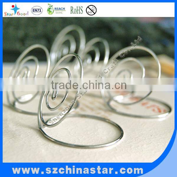 Customized shape wire business card holder