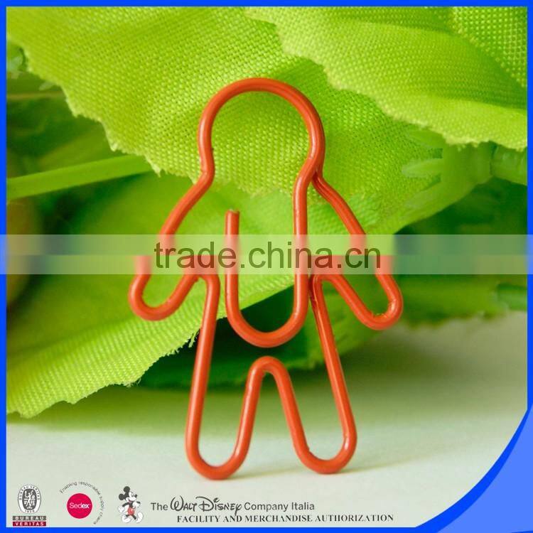 Without mould customized children shape paper clip boy shape