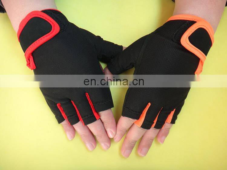Lightweight Fingerless Synthetic Leather Palm Padded Women Workout Fitness Gloves