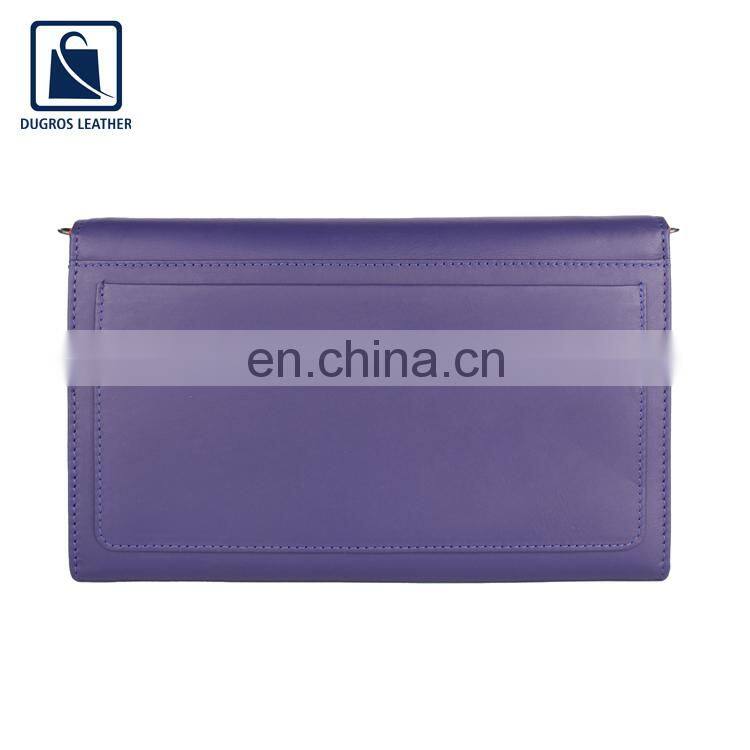 Best Quality Top Selling Luxury Fashion Style Polyester Lining Material Wholesale Genuine Leather Clutch for Women