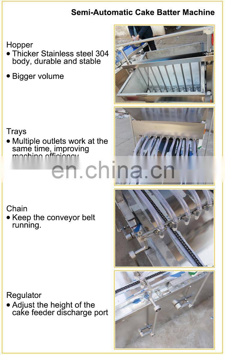 automatic batter dispenser swiss roll machine cupcake production line