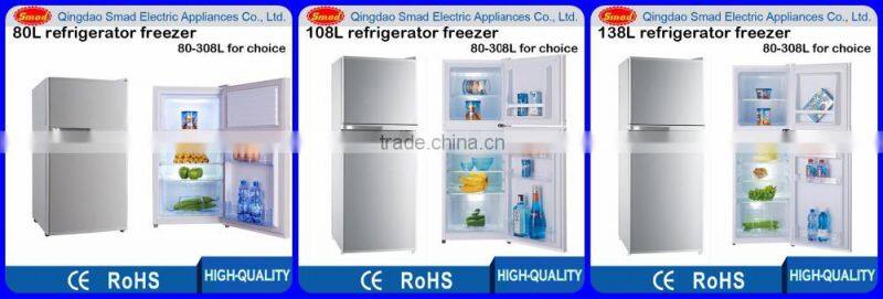 Home Use Double Door Refrigerator Freezer with CE CB