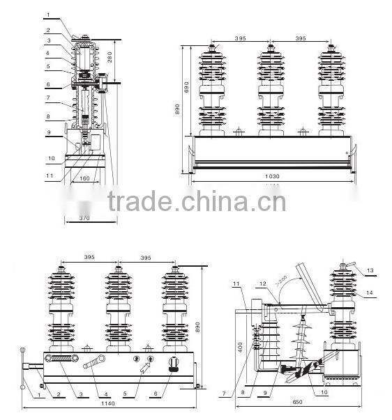vacuum circuit breaker 20kv 24kv vacuum circuit breaker / electrical symbol for vacuum circuit breaker