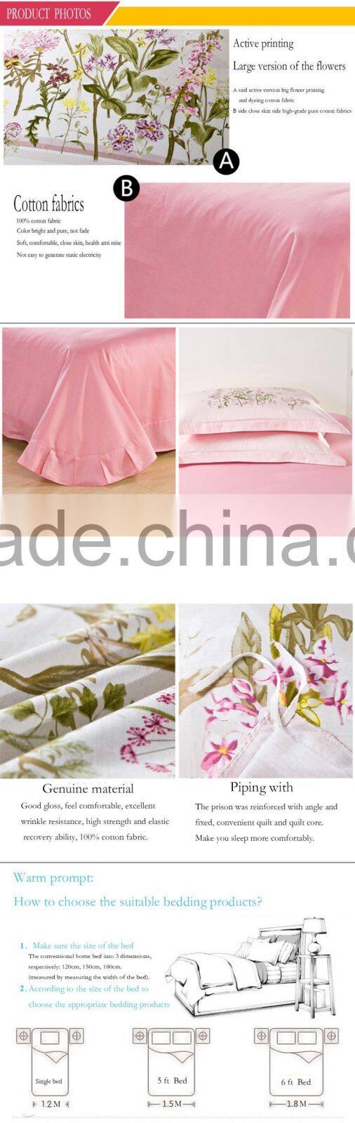 100% Cotton nice design embroidery bedding set