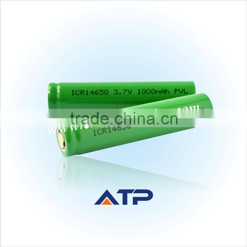 Shenzhen Battery Manufacturer Rechargeable ICR 14650 3.7V 1100mAh
