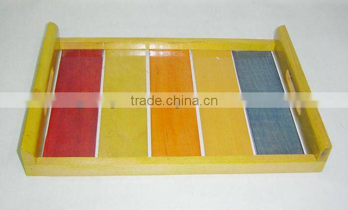 steam beach wood decorative serving tray set of 6 pcs