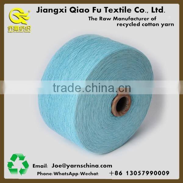 dyed recycled cotton hand knitting yarn for carpet yarn export for Russian market