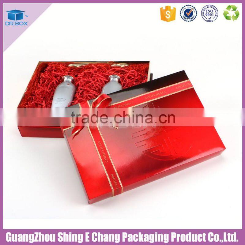 Professional printing process ribbon luxury cosmetic packaging make in china