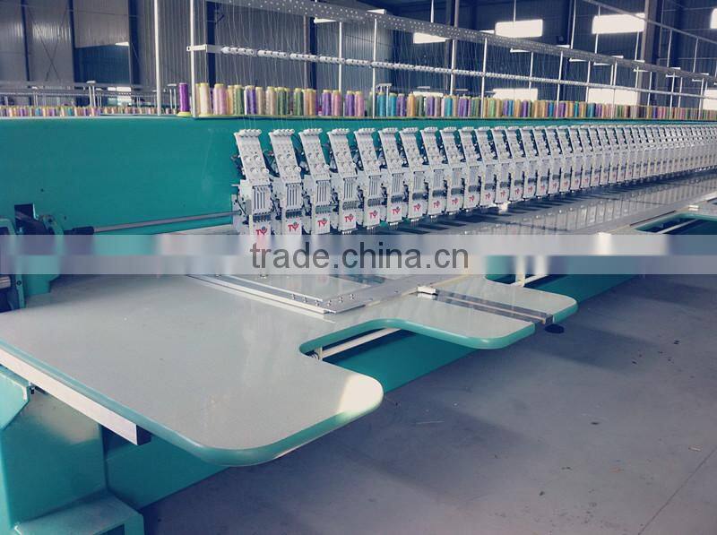 Multi-heads flat computerized embroidery machine with cutter with utc