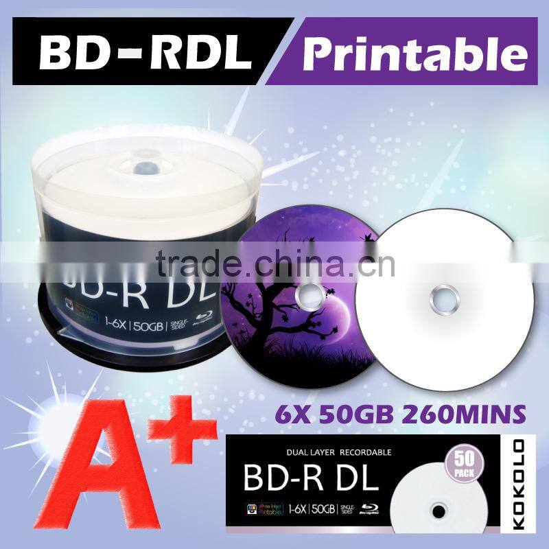 Taiwan A+ raw material blue ray dvd blu ray disc 25gb 50gb printable