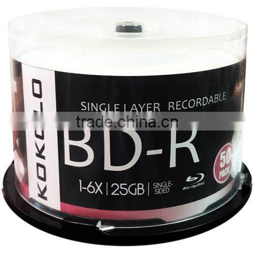 TAIWAN A+ Glossy White Blu ray Disc, blank bluray 25GB gloss