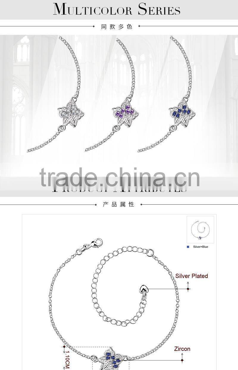 Attached new simple design girls fashion anklets