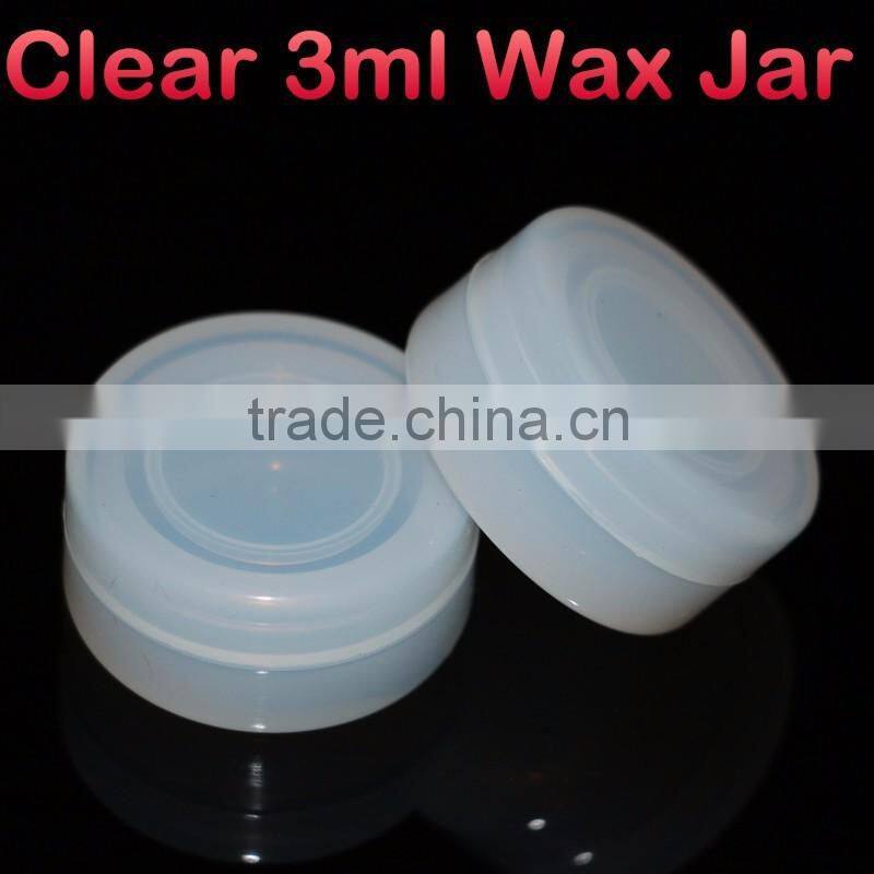 Food grade clear silicon oil jars 3ml silicone bho container non-stick silicone essential oil container