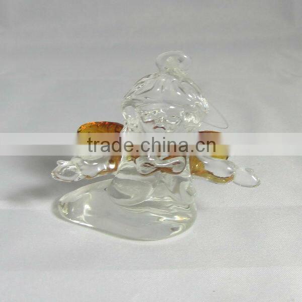hanging glass angel,handblown glass angel,baby angel