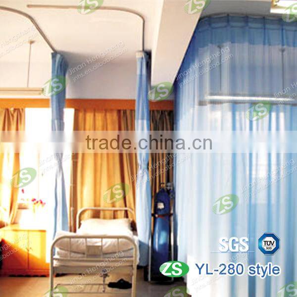 Waterproof Polyester Hospital Ward Embroidered Sheer Curtain with Mesh
