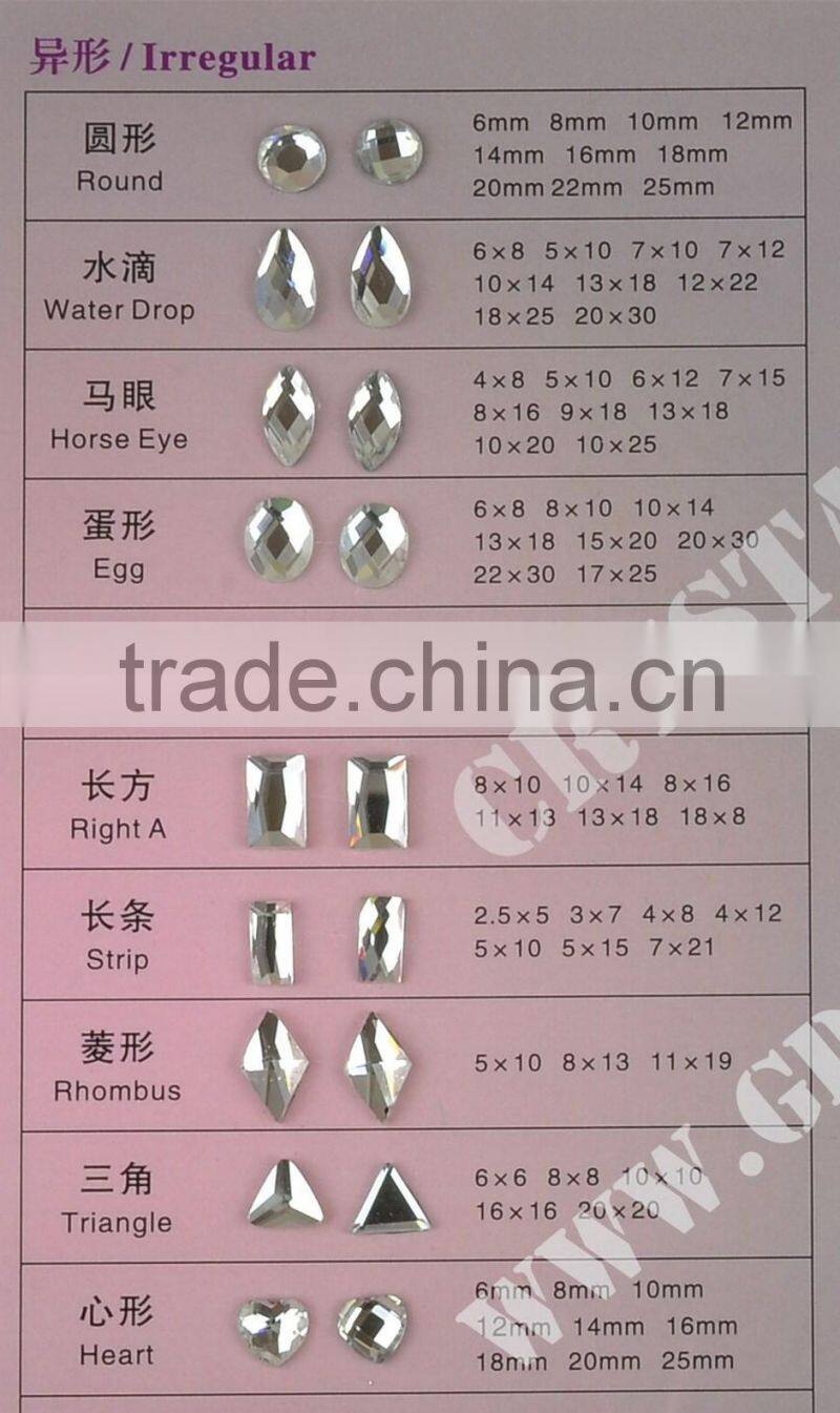 Top Quality horse eye shape hot fix stones, DMC jet hematite hotfix rhinestone with irregular shape