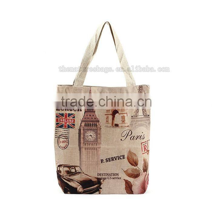 Custom Logo Promotional Shopping Custom Burlap Bag