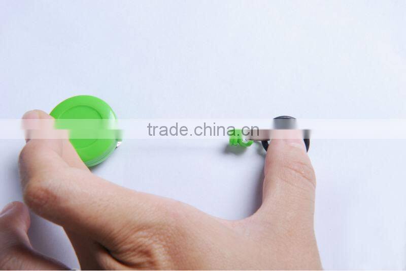 Double pulling plastic retractable badge holder with epoxy dome logo yoyo for business