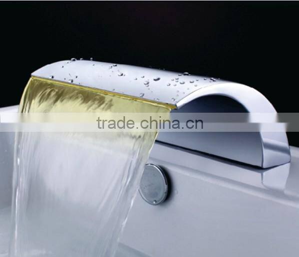 big spout bathroom sink faucet with led light